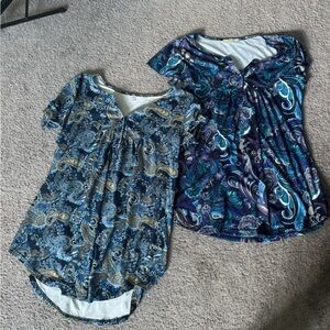 2 Tunic Tops Size L